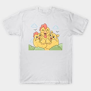 Chicken Family Love T-Shirt